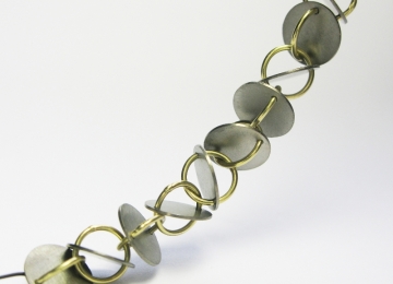 Titanium/geel gouden schakelarmband schakelband_voor_ko.jpg