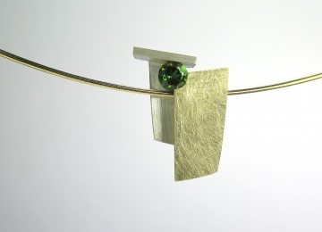 Hanger zilver/goud met Toermalijn goud_zilver_toermalijn_hanger.jpg